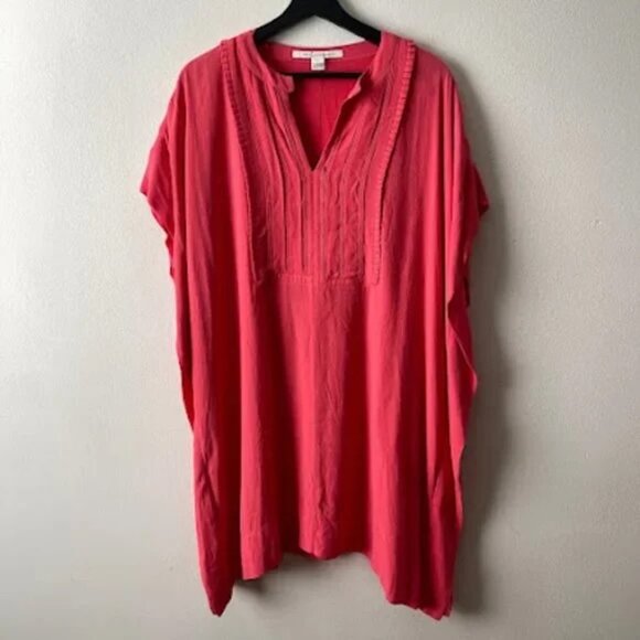 Diane Von Furstenberg DVF - NAZ Caftan Dress, Oversized or Swim Cover, Pink S - Picture 5 of 10